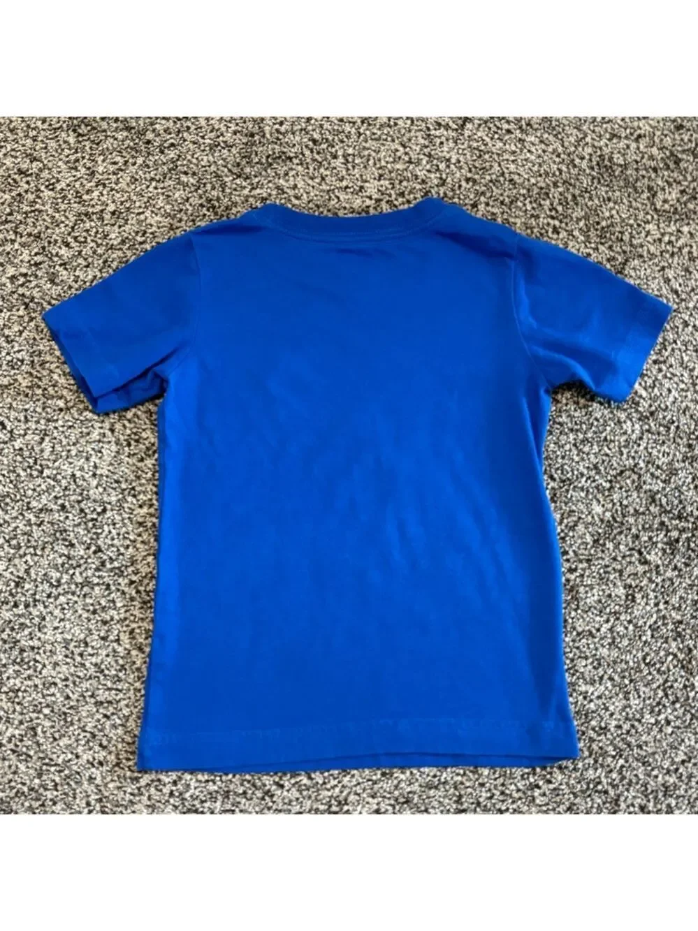 Nike Kids Boy Small 4/5 Blue Graphic Tee with Football Design